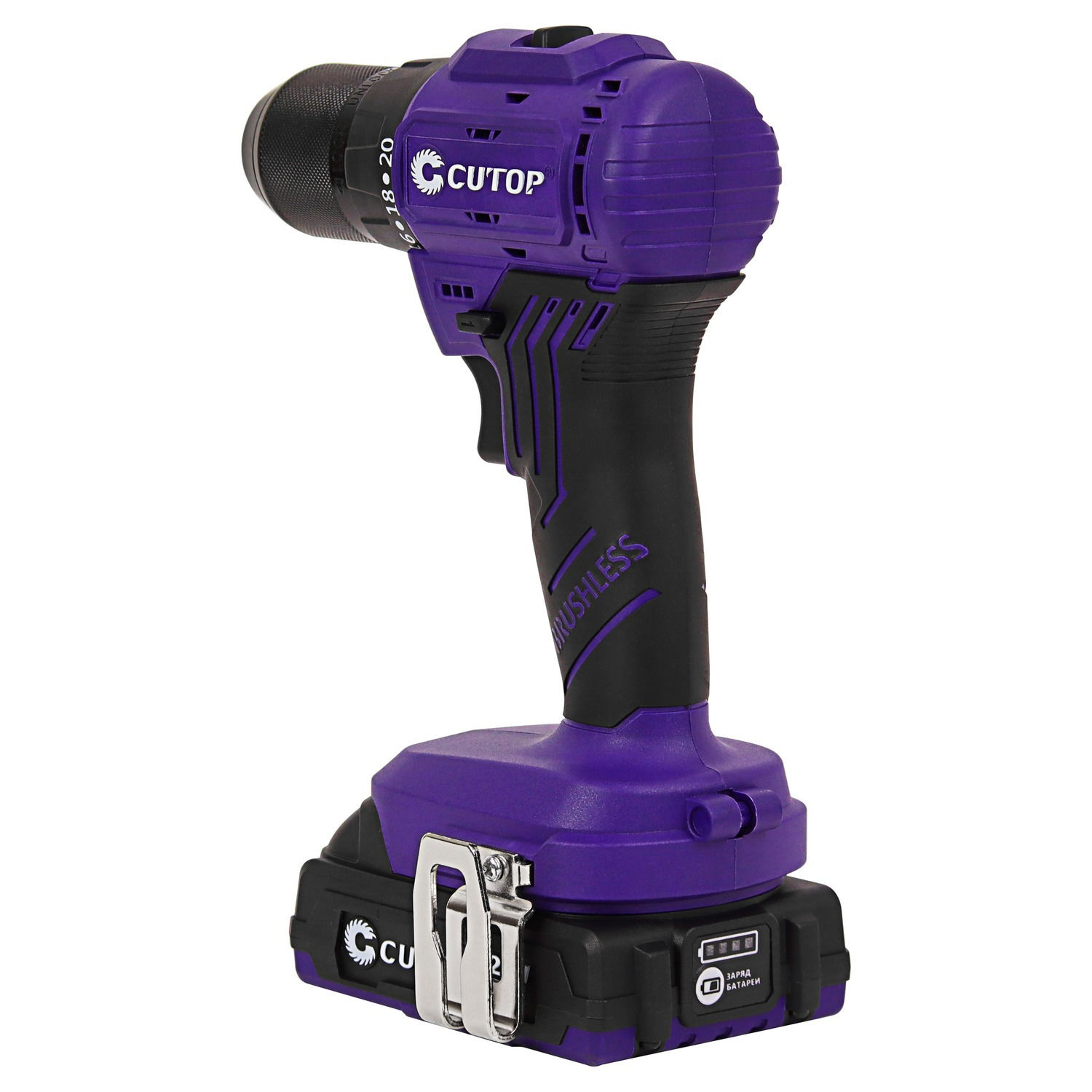 Шуруповерт Cutop E-Profi 20В, 13мм, 2 Батареи, 2ач, З/у (кулер), пл. бокс. (01-885)