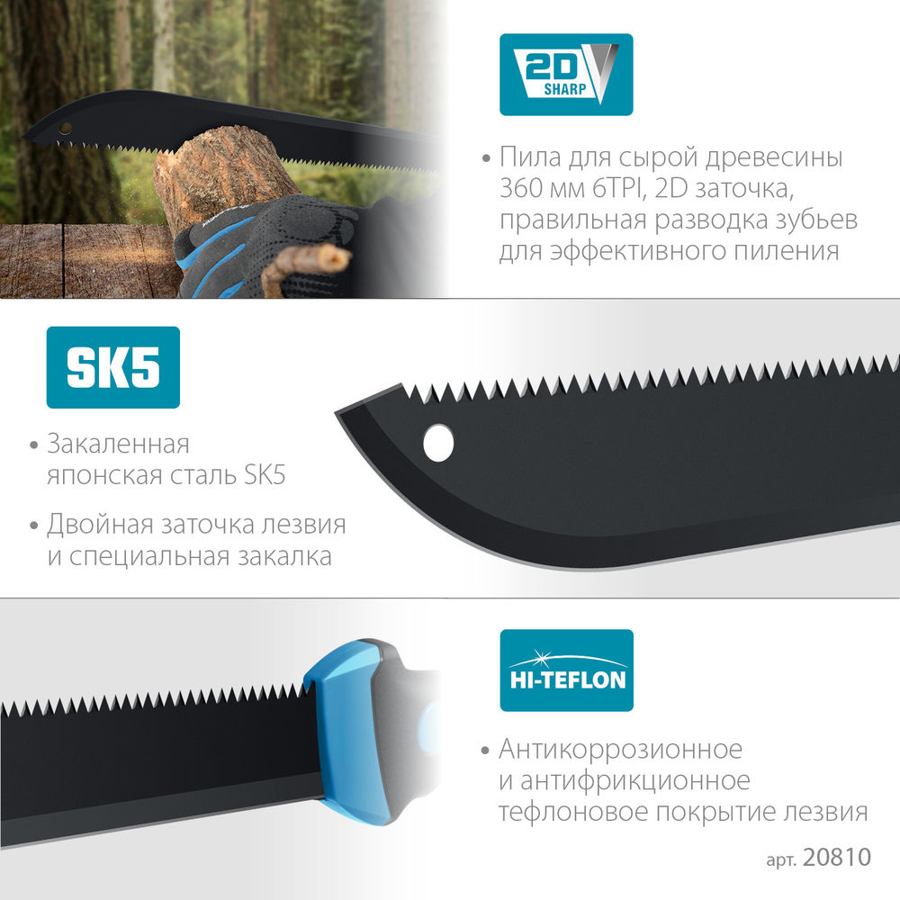 Мачете PRO-Line FM 450, 450/650 мм GRINDA 20810