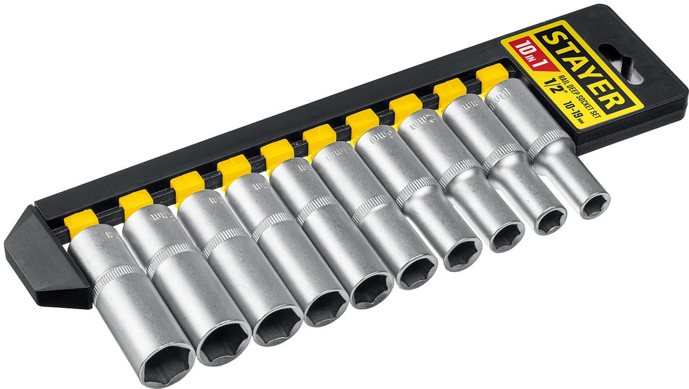 Набор торцовых головок 10 предм., (1/2) RSS 10LD STAYER 27756-H10