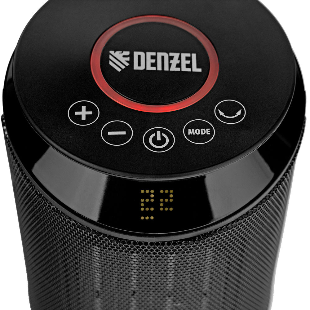 Тепловентилятор керамический DTFC-2000X, 2 кВт, wi-fi, пульт, динамик, вращение, 3 реж. Denzel (96426)