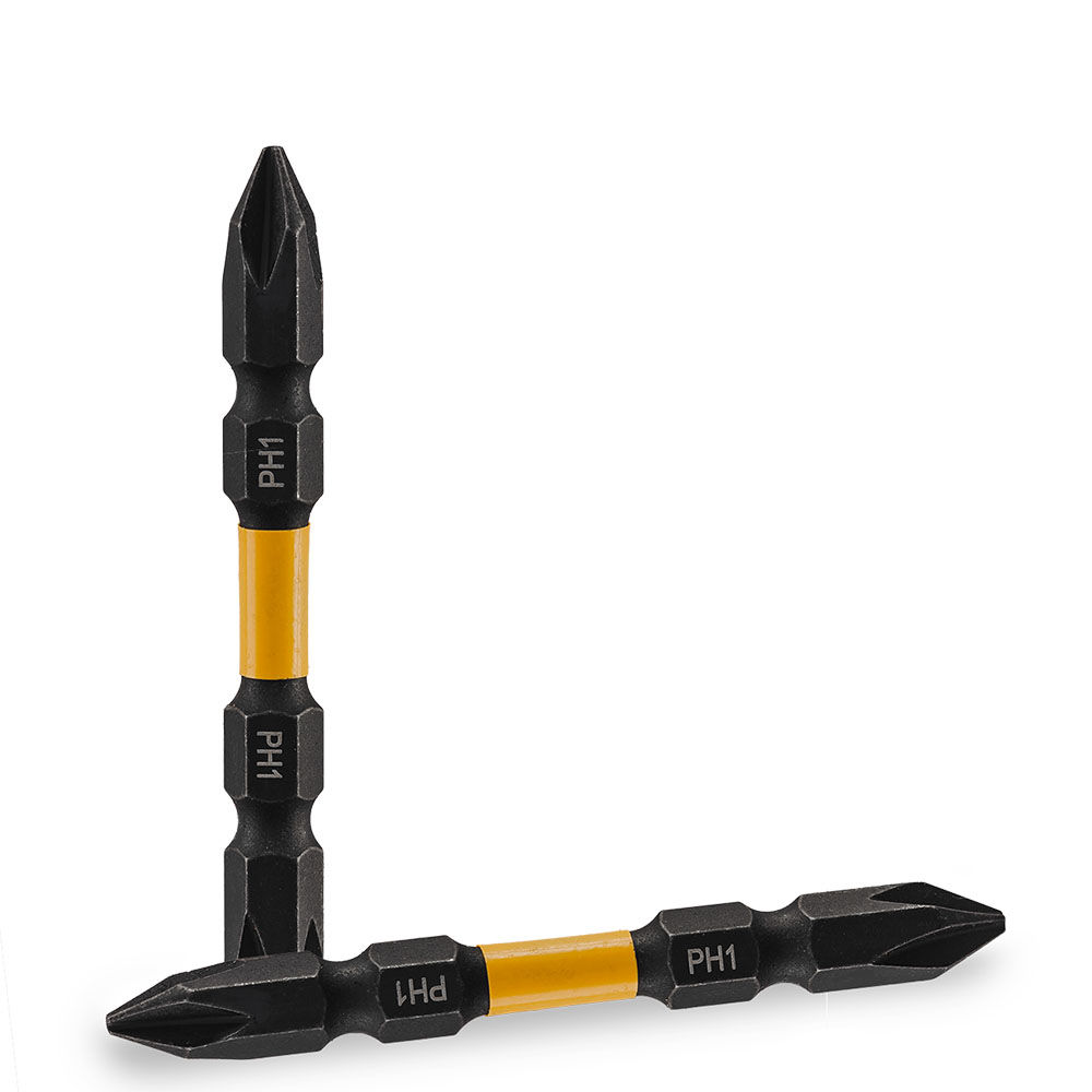 Бита ударная двусторонняя RUNTEC H6.35 65мм PH1/PH1 5шт., RUNTEC, RT-IBD65