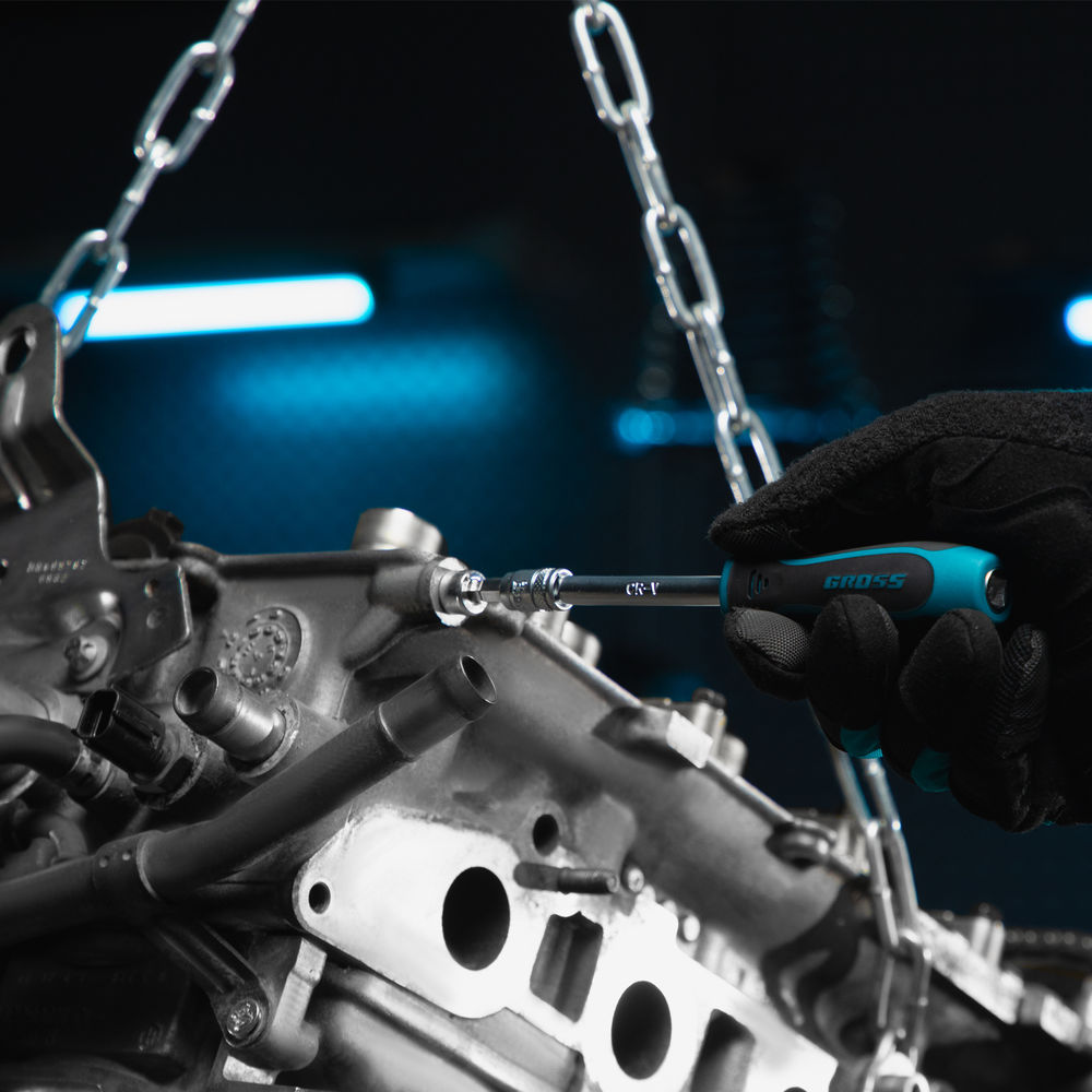 Набор инструментов, 1/4, 1/2, CrV, 120 зубьев, 82 предмета Gross