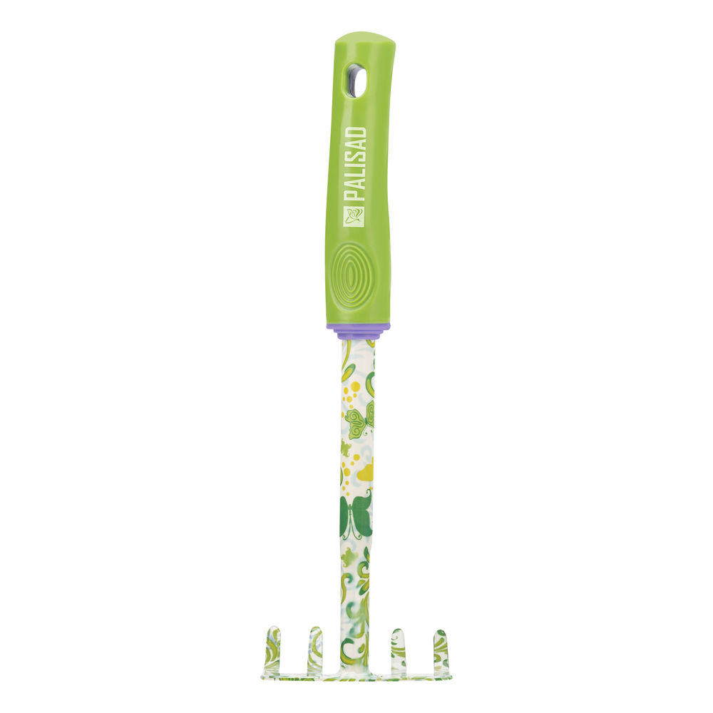 Грабли 5 - зубые, 85 х 310 мм, стальные, пластиковая рукоятка, Flower Green, Palisad (62039)