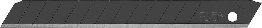 Черные сегментированные лезвия EXCEL BLACK 9 мм, 50 шт, в пластиковом кейсе + блистер, особо острые OLFA OL-ABB-50B