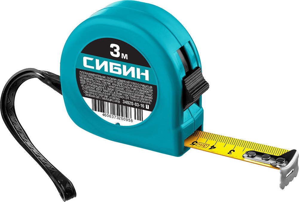 Рулетка 3 м х 16 мм СИБИН 34020-03-16