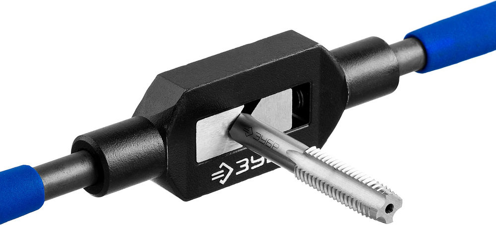 Метчикодержатель для M1-M10 №1 сталь 45 с регулируемыми вкладышами Профессионал ЗУБР 28232-1