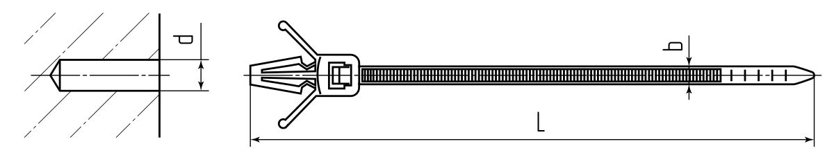 Стяжка нейлоновая КСДп 8.0x175 (бел) (100шт) (Fortisflex) (64774)