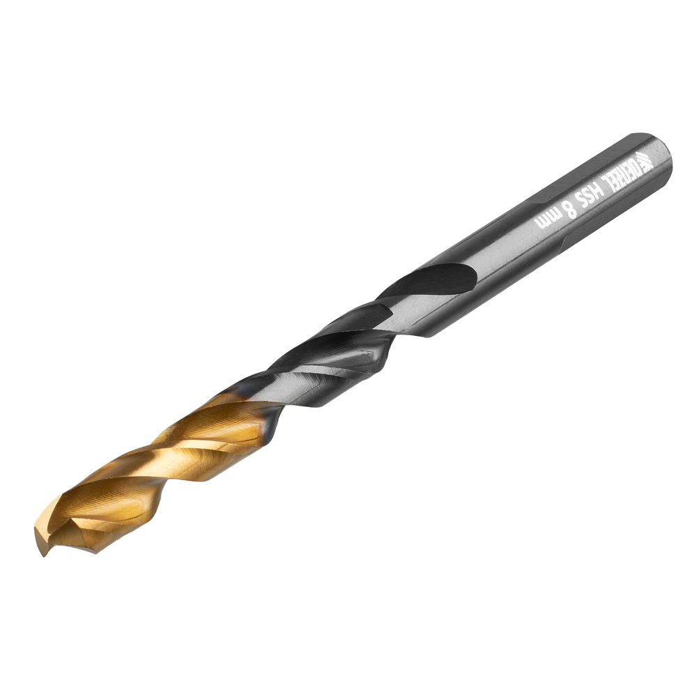 Набор сверл по металлу, 1-10 мм, HSS-Tin, Golden Tip, 10 шт Denzel (72316)