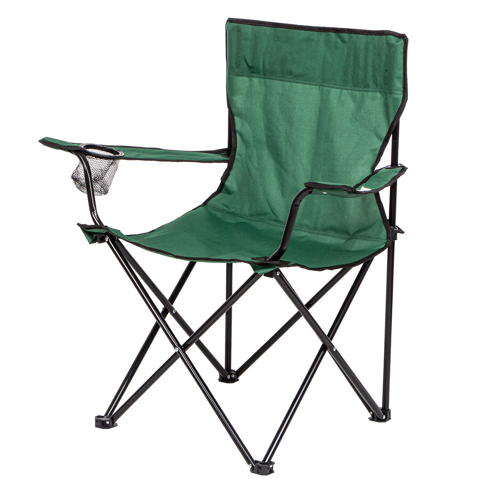 Стул складной с подлокотниками и подстаканником 81 х 51 х 86 см Camping Palisad (69608)