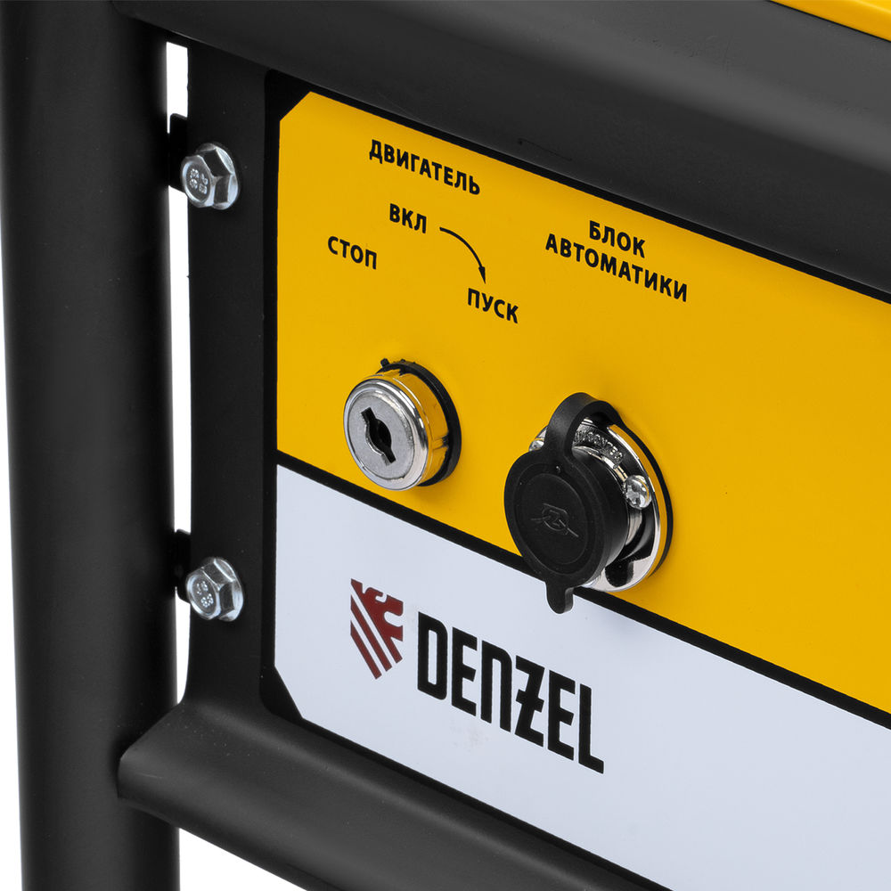Генератор бензиновый PS-95EA-PRO, 9,5 кВт, 230 В, 40 л, разъем ATS, эл.старт Denzel (946935)