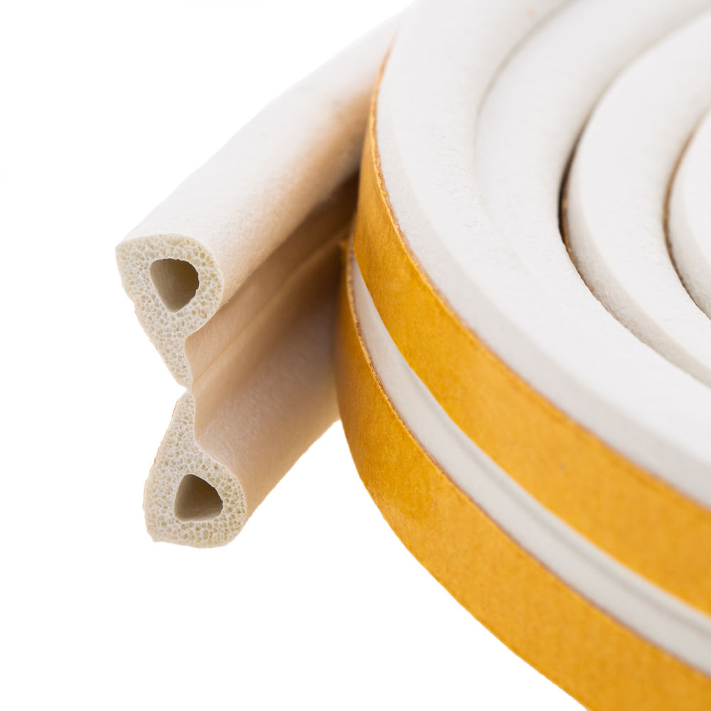 Уплотнитель резиновый, 6 м, профиль P, белый Сибртех (88913)