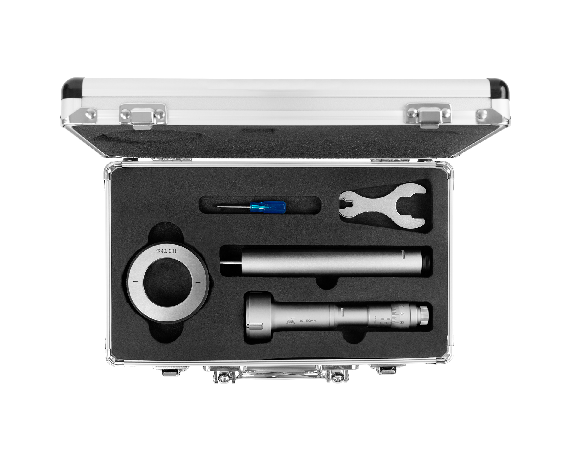 Нутромер микрометрический 3-точечный 40-50 0,005 у/к SHAN