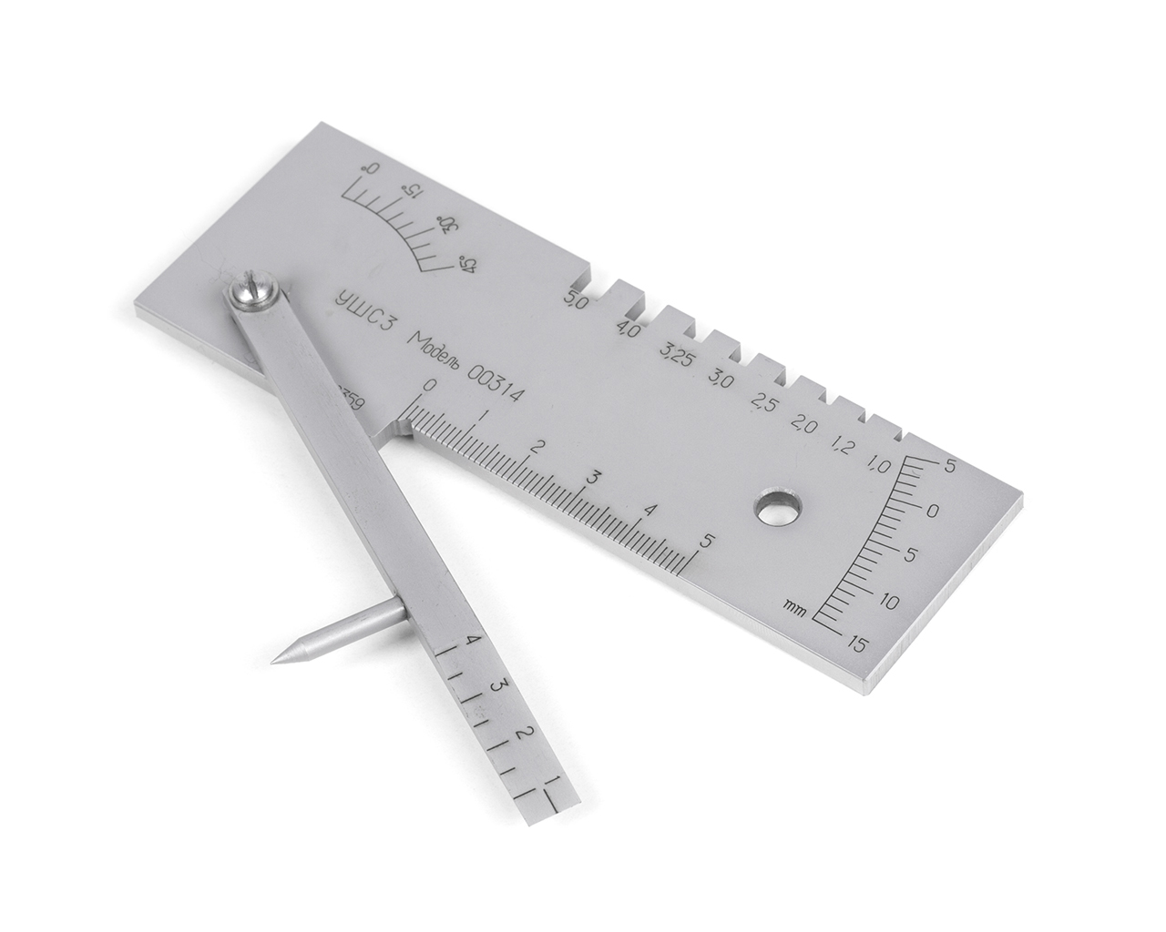 Шаблон сварщика УШС-3 нержавеющая сталь Микрон