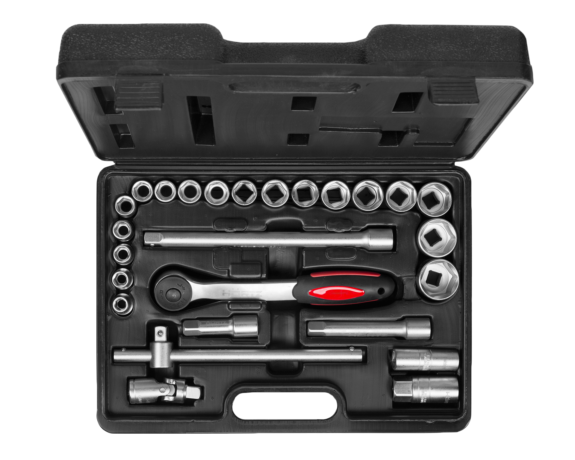 Набор головок торцевых, шестигранные №2 (26 предметов) HORTZ