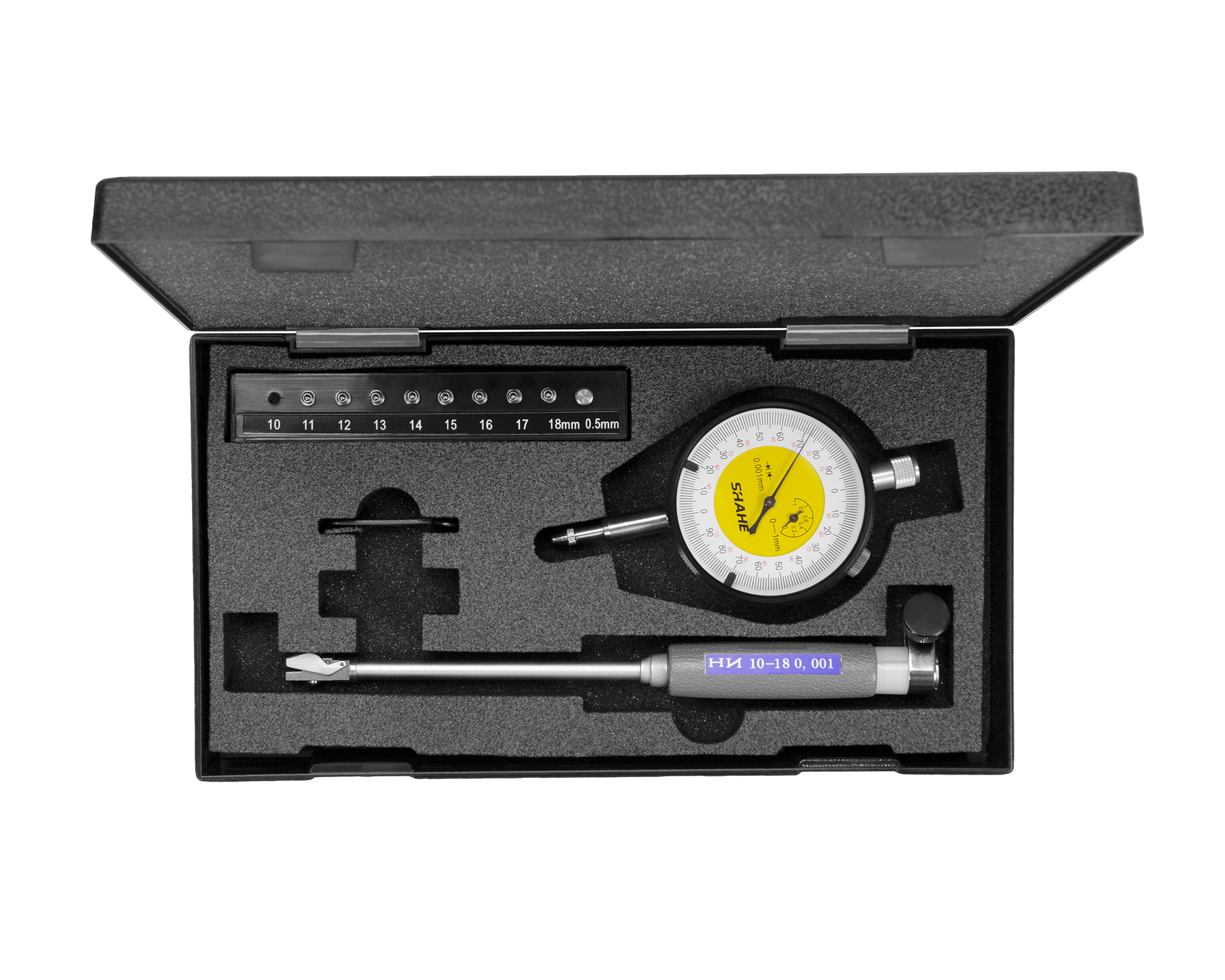 Нутромер индикаторный НИ повышенной точности 10-18 0,001 SHAHE